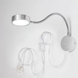 Wall Lamp Mordern LED Lamps 5W AC90-260V Silver Black Bedroom Bedside Reading Light Direction Indoor Lighting