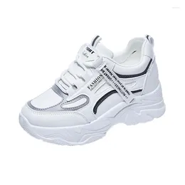 Casual Shoes Wedge Fashion Designers White Sneakers Women Leather Thick-soled Tennis Sports Woman Zapatillas Mujer 2024