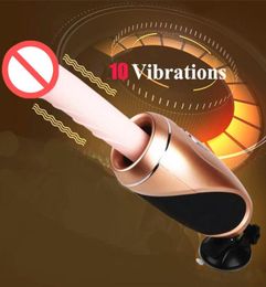 New Sex Machine Love Gun Set Rechargeable Remote Control 10 Vibrations 9 Automatic Thrusting Speeds Women Masturbation Vibrators T5269745