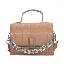 Shoulder Bags Women Hand Purse One Bag 2024 Fashion Retro Texture Armpit Small Square Chain