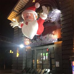 6mW 20ft wide Customised Inflatable Santa Claus Xmas Elder with Beard and Inner Fan for Building Decoration or Christmas/Holiday Display