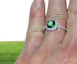 Big Promotion 3ct Real 925 Silver Ring Element Diamond Emerald Gemstone Rings For Women Whole Wedding Engagement Jewellery 5397789