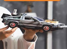 Back To The Future DeLoreaned DMC 12 Time Machine 10300 Creative Expert Racing Car Moc Brick Model Building Blocks Toy 2207158860235