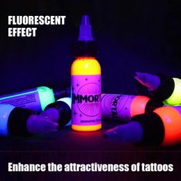 15ml/Bottle Tattoo Uv Ink 8 Colours Light DIY Purple Light Fluorescent Tattoo Pigment Safety Permanent Makeup for Body Painting