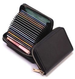 Card Holders Business Holder Wallet Womenmen Gray BankID 20 Bits PU Leather Protects Case Coin Purse8302997