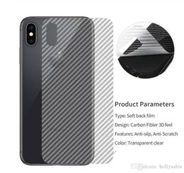 Back Carbon Fibre Film Screen Protector for Apple iPhone 11 xr xs max 7 8 plus for samsung note10 s105262519