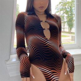 Women's T Shirts Instagram Scheming T-shirt Striped Tapered Jumpsuit