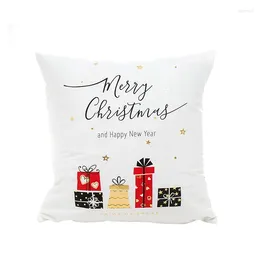 Pillow Kawaii White Golden Christmas Sofa Covers No Inner Stamping Washable Interesting Decorative X27