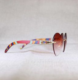 Heart Vintage Shape Style Paw Wood Sunglasses Men Natural Buffalo Horn Clear Glass Random Gafas For Outdoor Club Oculos8640802