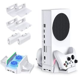 Stands Dobe For Xbox Series S Vertical Cooling Fan Stand with Dual Controller Charger Battery Pack Charging Dock For Xbox SS TYX0663