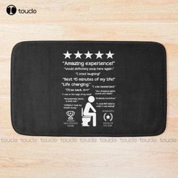 Bath Mats Funny Bathroom Unforgettable Experience Would Poop Here Again Chalk Mat Machine Washable Rugs