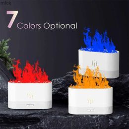 Humidifiers 2023New Flame Air Humidifier USB Aroma Diffuser Room Fragrance Mist Maker Oil Difusors For Home Living Room Office