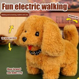 Barking Dog Toys For Kids Interactive Pet Toys Electronic Walking Dog Cat Retriever Toy Puppy Battery Operated Animal Plushies