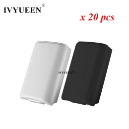 Cases IVYUEEN 20 pcs for Xbox 360 Wireless Controller AA Battery Back Case Black White Battery Pack Cover Replacement Housing Shell