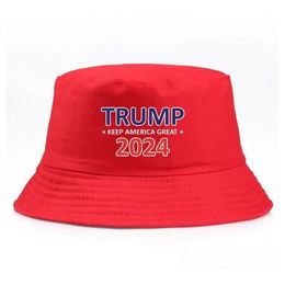 Ball Caps Simple Trump Bucket Sun Cap Usa Presidential Election 2024 Fisherman Hat Spring Summer Fall Outdoor Hats 3 Styles With Diffe Dhti6