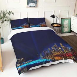 Bedding Sets 3d Print Duvet Cover Beautiful Family Set Urban Scenery Series Double Beddings And Bed Modern Home Decor