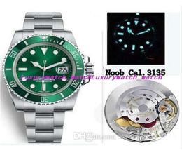 Luxury Super 904L in acciaio V11 Versione MENS AUTOMATIC CAL 3135 Orologio Black Green Ceramic Ceramic Dialtra