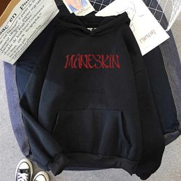 Women's Hoodies Sweatshirts Maneskin Hoodie 2021 New Summer Fashion Mens Oversized Women Hip Hop Hoodies Male Daily Harajuku Loose Fleece Hooded Pullovers 240413