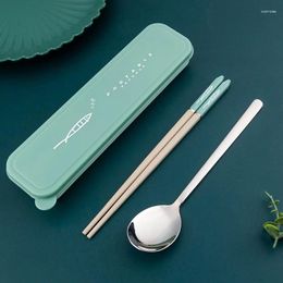 Chopsticks Portable Tableware Outdoor Set Stainless Steel Spoon Travel