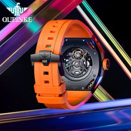 OUPINKE 9003 High Quality Fully Automatic Mechanical Men's Fashion and Trendy Crowd Watch Silicone Watch Sports Waterproof Watch Men's Watch