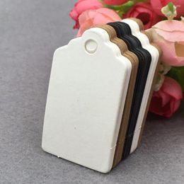 Party Decoration 200pcs 5x3cm Kraft Gift Tags Favour Packing Labels Paper Wedding Hang Jewellery Price White Cards DIY