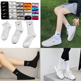 Socks for men designer sock sport stockings mens womens cotton sports socks fashion low mid high waist solid color black white grey breathable cotton socks wholesale