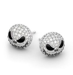 Earrings Cartoon Gothic Party Jewellery Skull Stud Circle Crystal Jack Nightmare Before Christmas Women Girl8086933