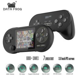 Players DATA FROG SF2000 Handheld Game Console 3 inch IPS Retro Game Consoles Classic Mini Retro Video Game Builtin 6000 Games For Kids