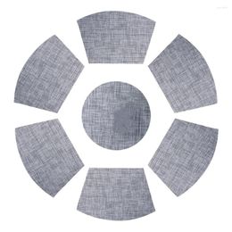 Table Mats Round Placemats Wedge Easy To Clean Effective Insulation Elegant Design For Kitchen Dining Tableware