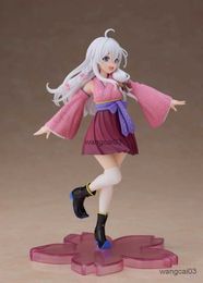 Action Toy Figures Anime Wandering Witch The Journey Elaina Different Colour Figure Cute Standing On One Foot Kimono Knee Socks Model Toys Gifts