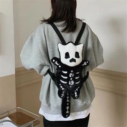 Backpack Halloween Funny Kawaii High Waist Korean Small Bags Cartoon Print Mini For Women School Animal Goth Style Bag