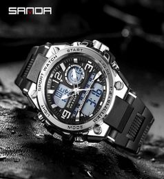 Wristwatches Sanda Men039s Sports Watch Military Quartz g Style Waterproof s Shock Led Digital Relogio Masculino7514916