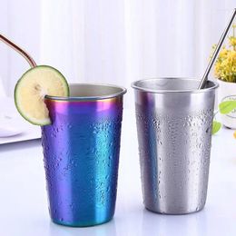 Cups Saucers 1pc Stainless Steel Cold Drinking Cup Beer Tea Beautiful Household Water