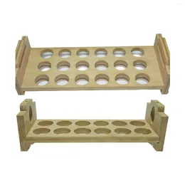 Kitchen Storage Wooden Egg Holder Counter Top Rustic Organiser Tray For Restaurants Tabletop Refrigerator Supermarket Necessities