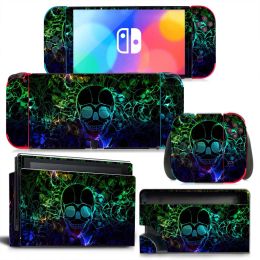 Stickers skull Switch Oled Skin Sticker Decal Cover for Switch Oled Console Skin Dock Wrap Full Wrap Decal NS OLED Vinyl