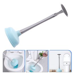 Toilet Unclog Clogging Clean Plunger Long Handle Rubber Cup Cleaning Plug Home Tool Drainage Pipe