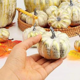 Decorative Flowers 7 Pcs Artificial Pumpkins Foam Fake For Autumn Season Craft DIY Halloween Thanksgiving Festival Decorations