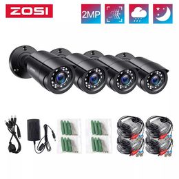 IP Cameras ZOSI 4pcs/lot 1080p HD-TVI CCTV Security Camera 80ft Night Vision Outdoor Whetherproof Surveillance Camera Kit 24413