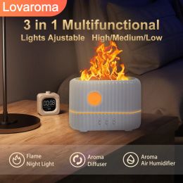 Humidifiers Lovaroma H8 200ml Flame Diffuser Aroma Usb Air Humidifier Ultrasonic Cool Mist Maker Fogger Led Night Light Lamp Essential Oil