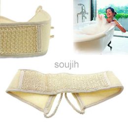 Bath Tools Accessories Brush Massage Cleaning Exfoliating Linen Back Strap Shower Tool Body Scrubber Natural Loofah 240414