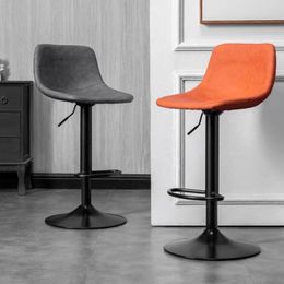 Nordic High Banks Bar Chairs Backrest Hotel Ergonomic Metal Counter Bar Chairs Individual Designer Sillas De Bar Furniture WZ