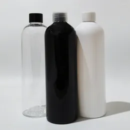 Storage Bottles 18pcs 400ml White Black Empty PET Bottle With Plastic Screw Cap Cosmetic Liquid Soap Container Shampoo Essential Oil