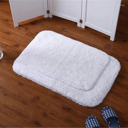 Towel Bathroom Long Hair Cotton Strong Absorbency Solid White Floor Mat Spa