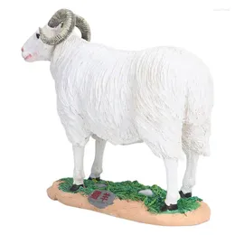 Decorative Figurines Animal Statues Durable In Use Sheep Statue Resin Waterproof For Home Yard Garden Office