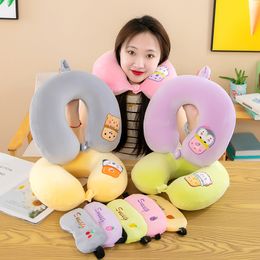 Wholesale of eye mask U-shaped pillow, memory cotton cartoon animal pillow core, office neck pillow gifts