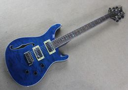 Electric guitar semi hollow cloud pattern sapphire blue012256217