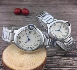 Top Quality Clock Silver Watch Men Stainless Stell Women WristWatch 33mm 38mm Unisex Watches Lovers Quartz Clock KDIYA9792726