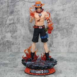 25cm Anime One Piece Figures Ace Anime Figure Portgas D Ace Figure Room Ornaments Collectible Figures Model Toys For Boys Gifts