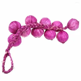 Decorative Flowers Hanging Party Decor Faux Food 10Pcs/String Pography Props Artificial Garlic Onion Simulation Vegetables Home