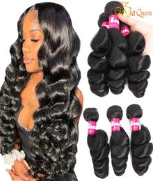 Whole Malaysian Loose Wave Hair Unprocessed Human Hair Weave Virgin Malaysian Loose Hair Extensions Dyeable Natural Color7786010